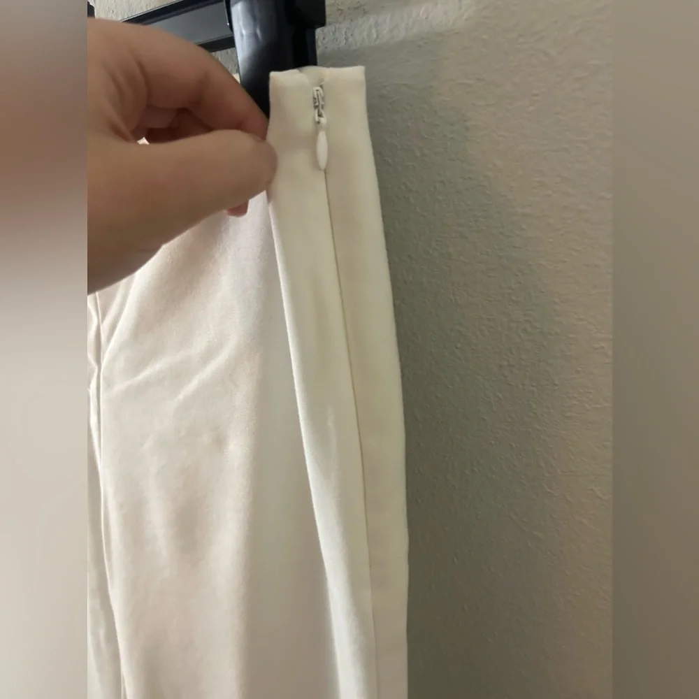 vince camuto white dress business slacks women’s trouser slim cropped pants 0 - Picture 5 of 7